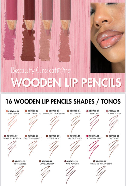 Beauty Creations Wooden Lip Pencils
