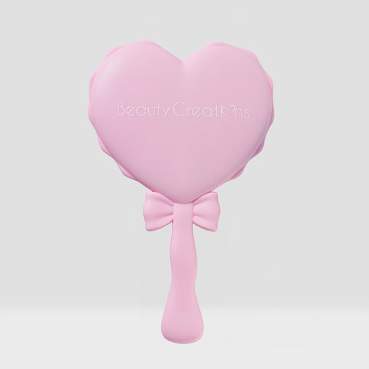 Beauty Creations Pink Bow Handheld Mirror