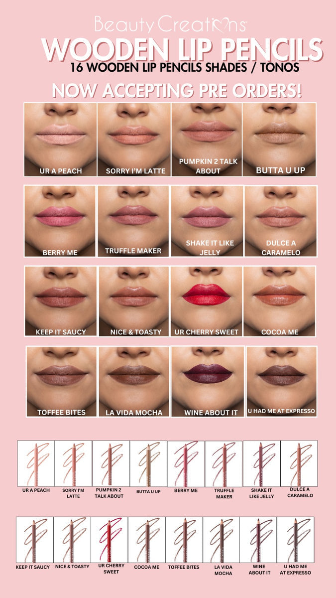 Beauty Creations Wooden Lip Pencils