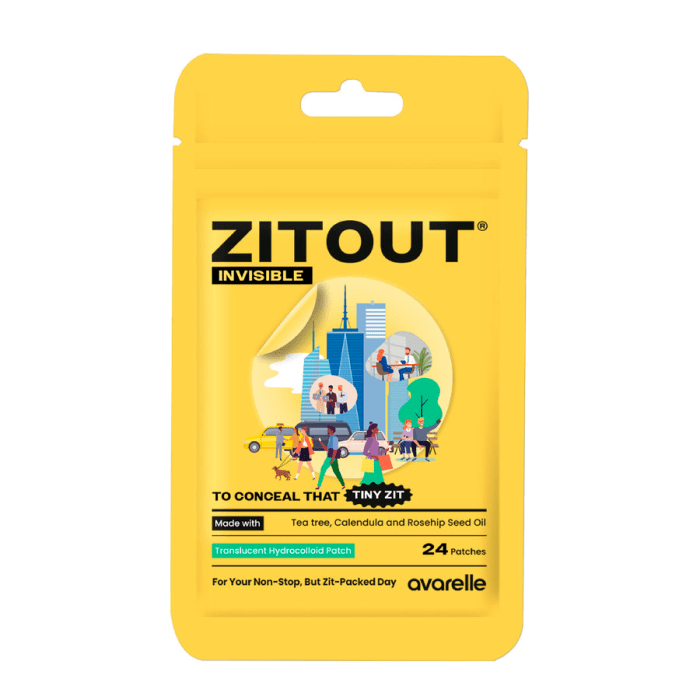 Zitout Invisible Extra Thin Pimple Patches, 24 Count